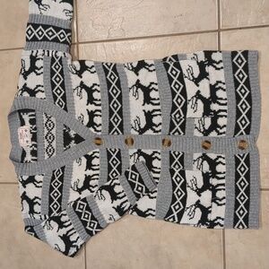 V28 Merry Christmas Holiday Button Up Cardigan Size Medium